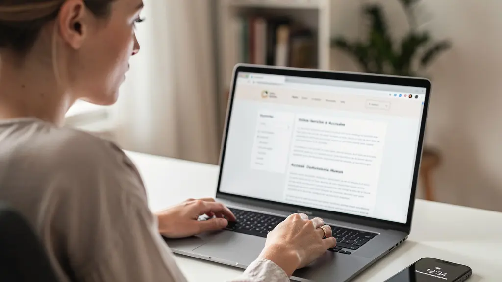 Personne effectuant des recherches sur un site de vente de vélos électriques